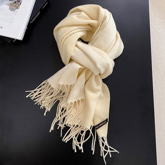 Fashionable And Versatile Color Blocking Imitation Cashmere Scarf