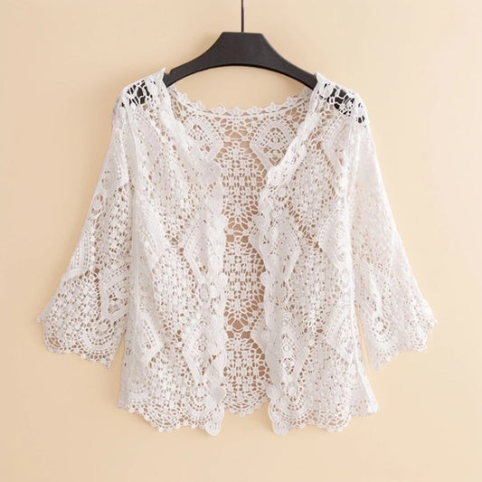 Crosa - Sheer Crochet Cardigan – Ethereal Summer Cover-Up