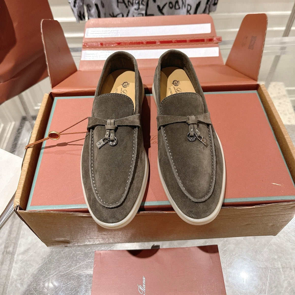LP Summer Charms Walk Loafers Coffee Suede 565863