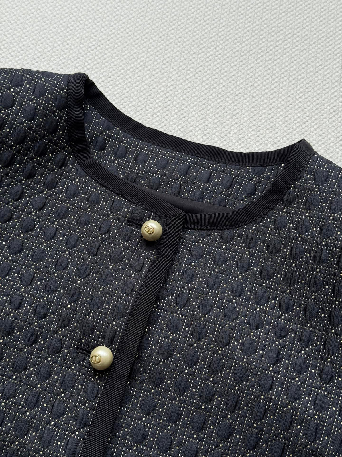 CD 25 Crew Neck Jacket Black Polyester Nylon
