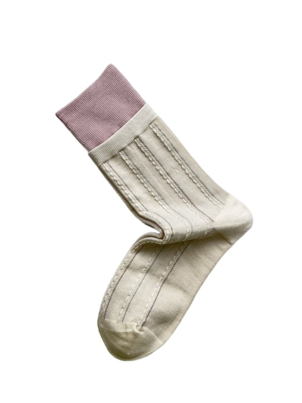 Rufia - Color-Block Mid-Calf Socks – Minimalist &amp; Warm