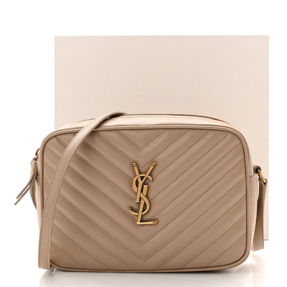 Calfskin Matelasse Monogram Lou Camera Bag Dark Beige