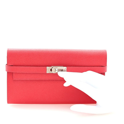 Epsom Kelly Longue Wallet Rose Jaipur