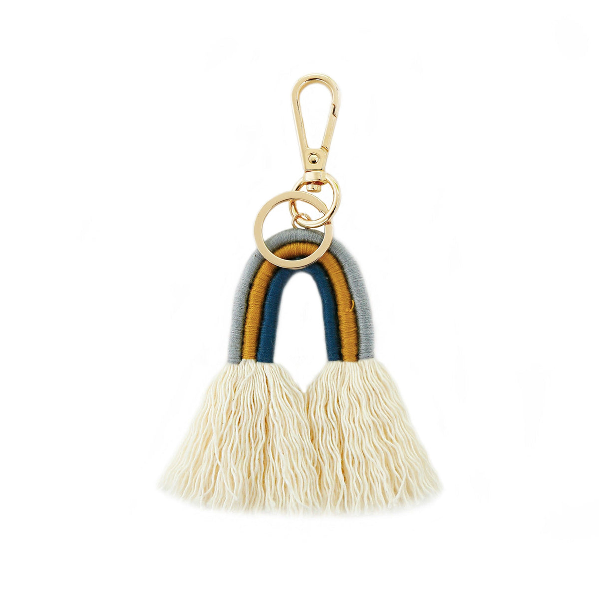 New Creative Pendant Bohemian Tassel Bag Pendant Rainbow Keychain