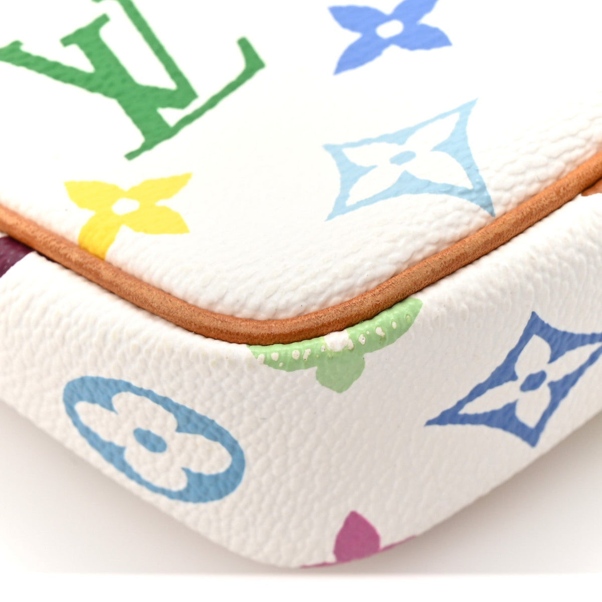 Monogram Multicolor Pochette Accessories White