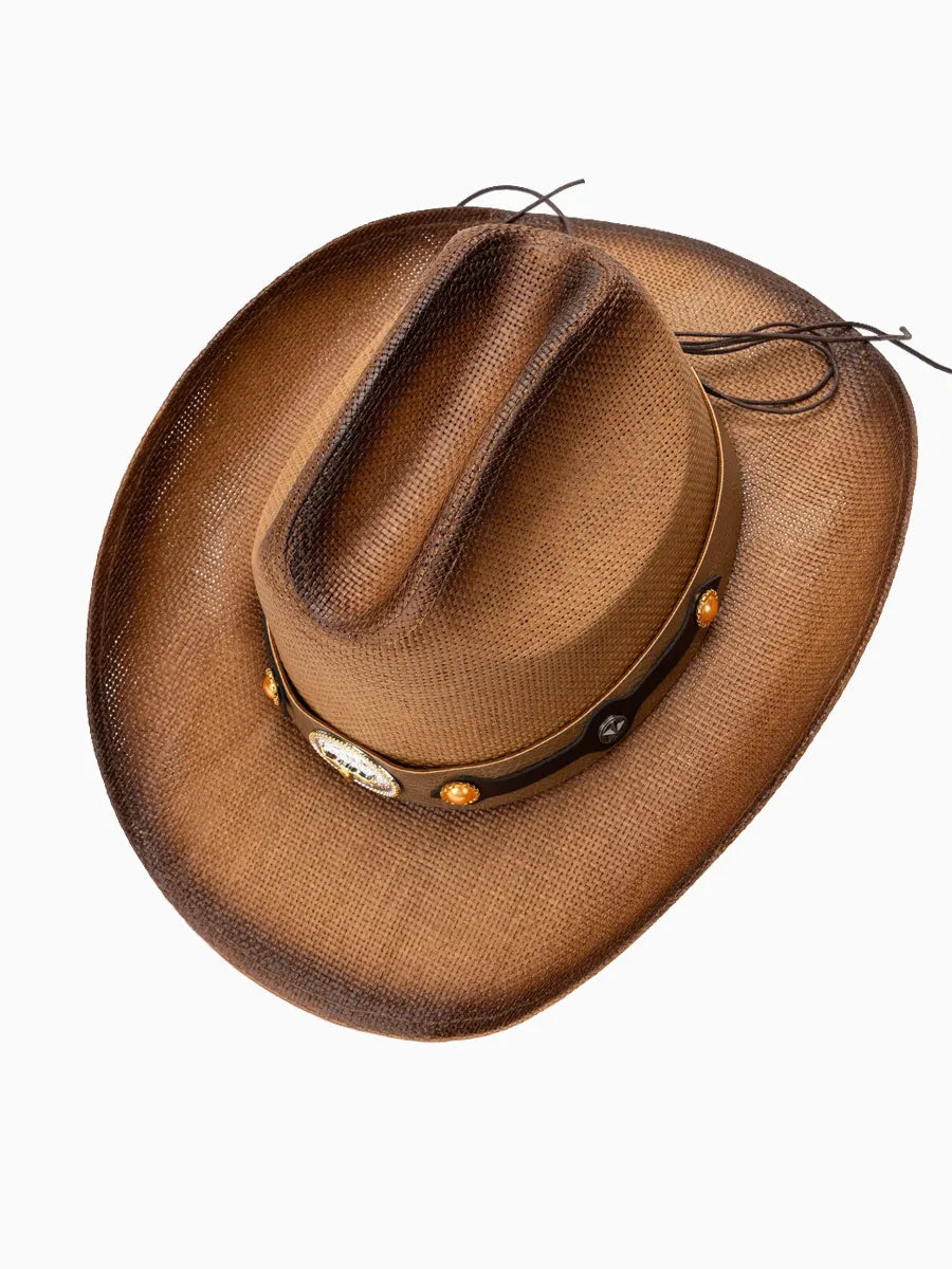 Luciana Retro Straw Western Cowboy Hat