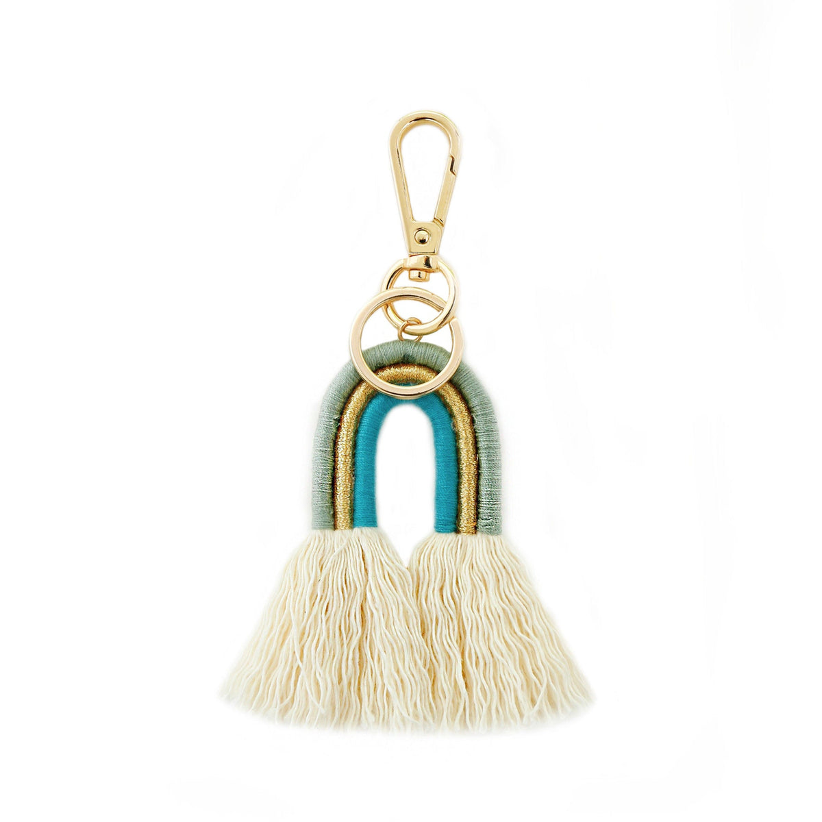 New Creative Pendant Bohemian Tassel Bag Pendant Rainbow Keychain