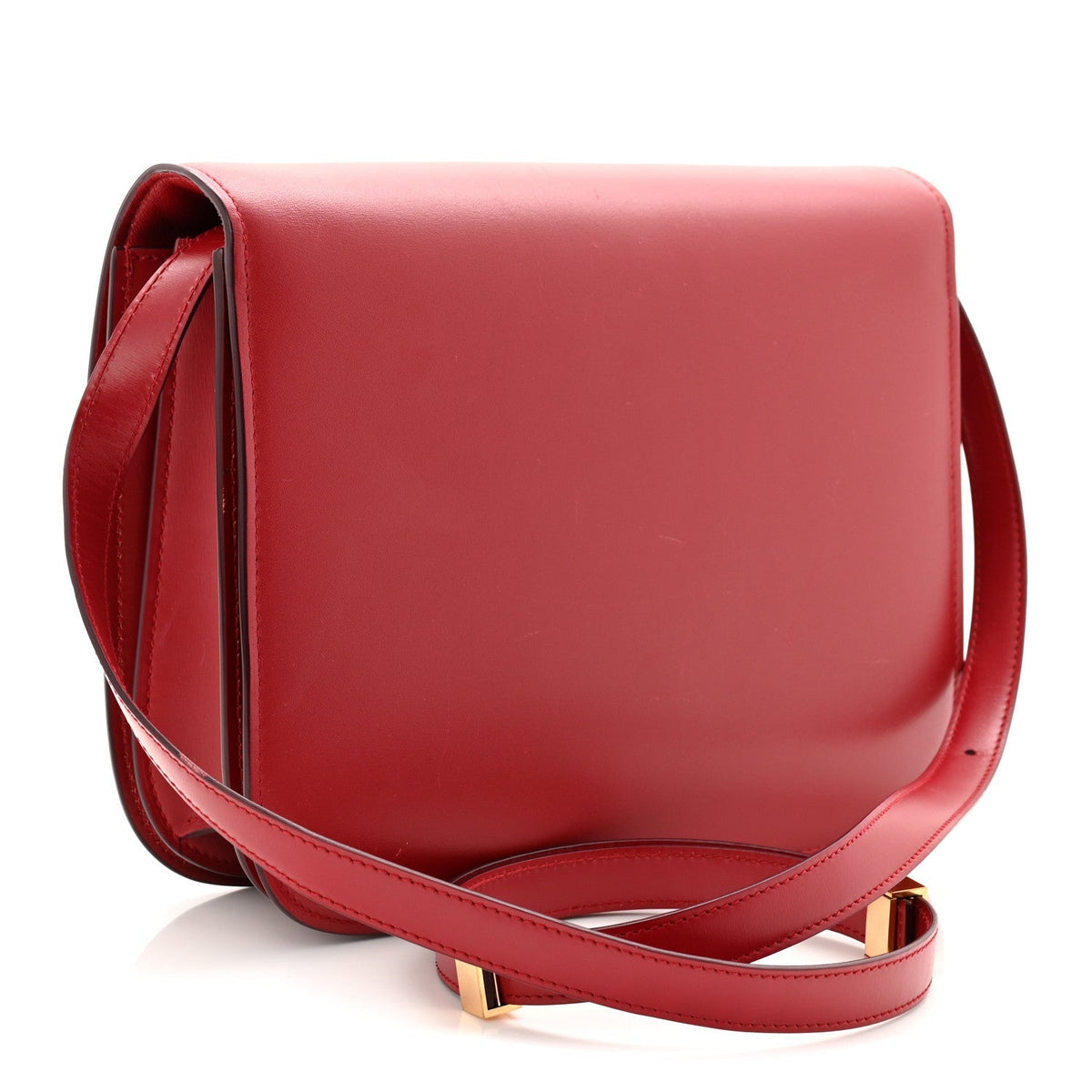 Box Calfskin Medium Classic Box Flap Bag Red