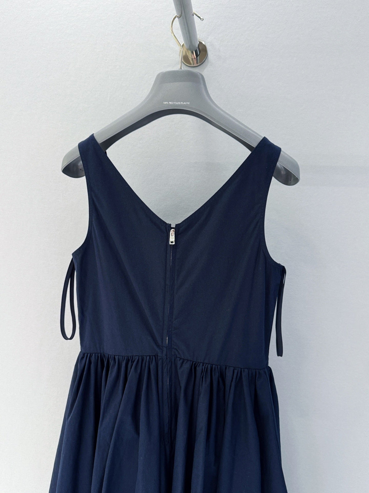 Prada 25 Suspender Dress Navy Blue Cotton