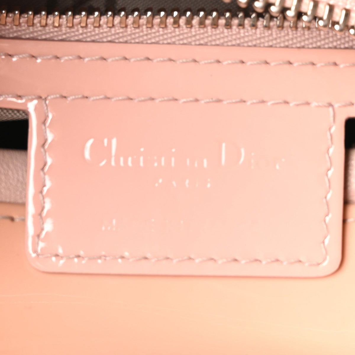 Patent Cannage Medium Lady Dior Light Pink