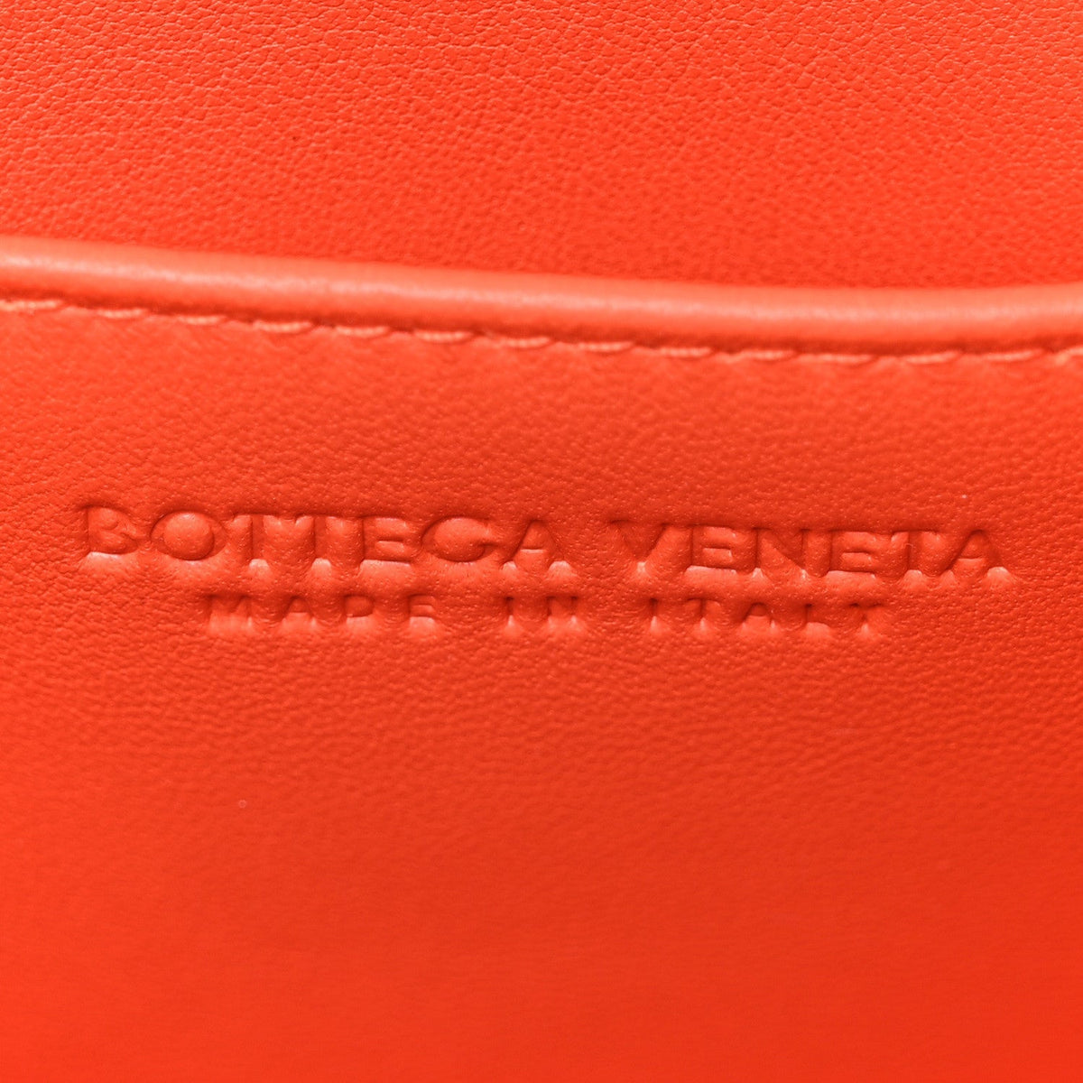 Nappa Intrecciato Small East West Andiamo Shoulder Bag New Sauge Orange Celadon