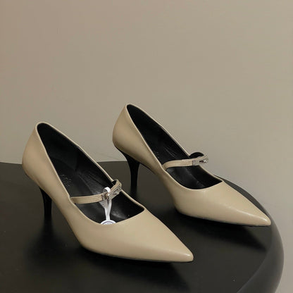 HM 26 Majeste 60 Pump Beige in Calfskin 593829