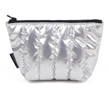 Simple Puffer Solid Color Cosmetic Bag