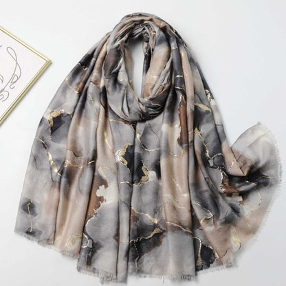 Scarvii -  Shimmer Print Scarf - Elegant &amp; Trendy