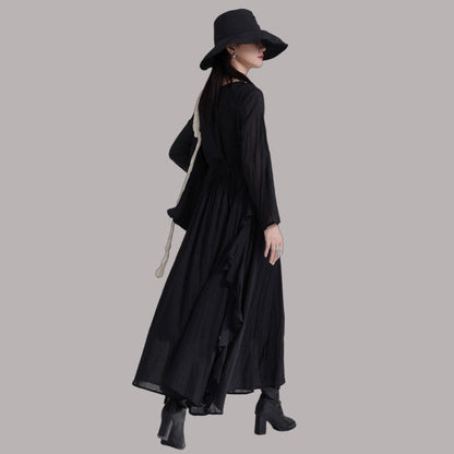 Lace-Trimmed Loose Dress