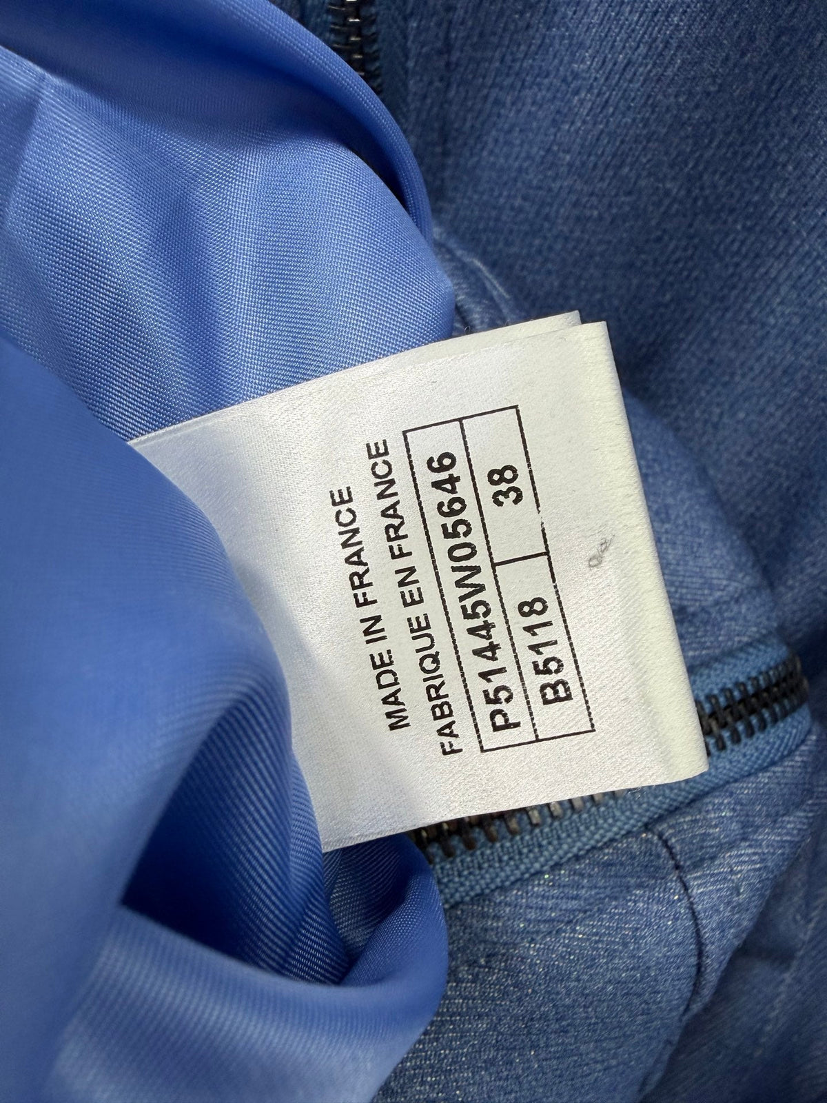 CC 26s Ribbed Collar and Stripe Jacket Blue Denim 353034