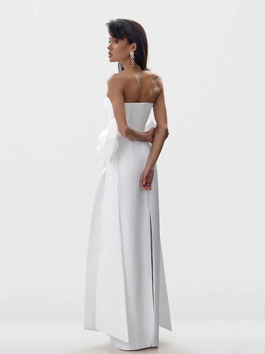 Juliana Bow Strapless Maxi Dress