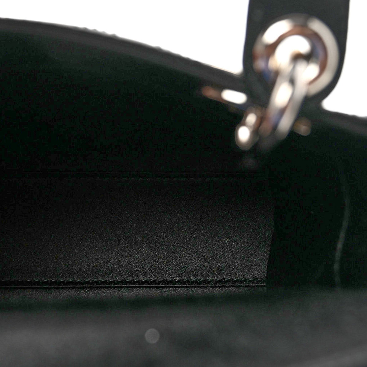 Satin Crystal Cannage Mini Lady Dior Black
