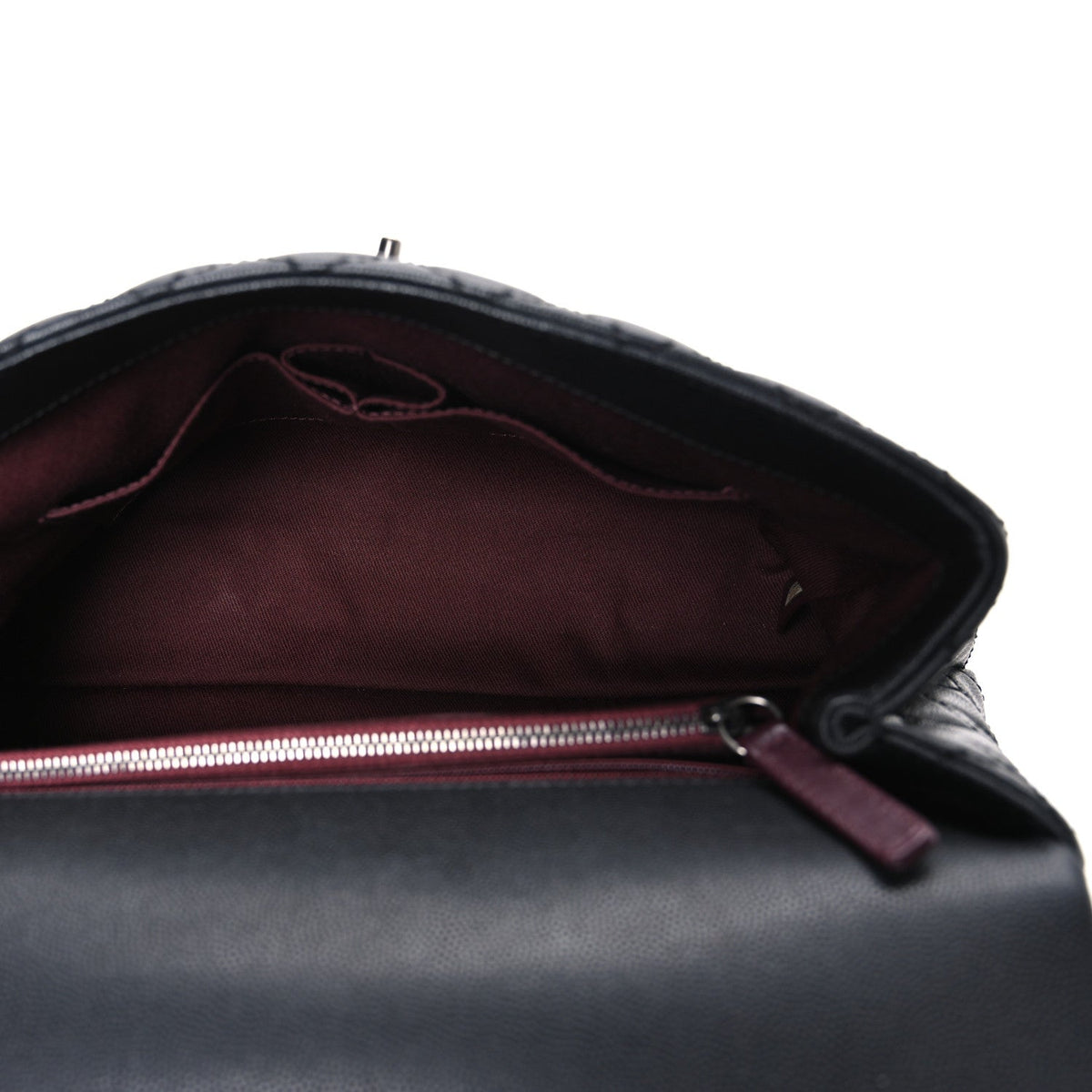 Caviar Quilted Medium Coco Handle Flap Black