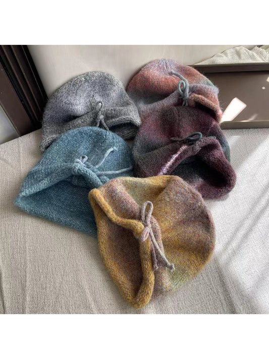 Haila - Gradient Color Adjustable Slouch Knitted Beanie