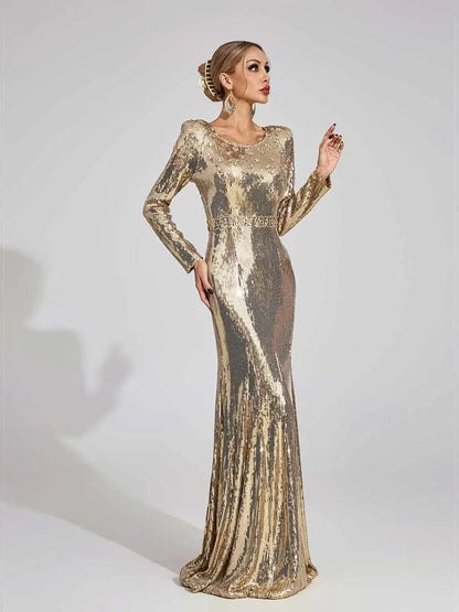 Alora Sequined Maxi Dress