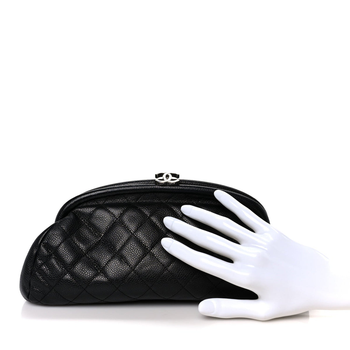 Caviar Quilted Timeless Clutch Black