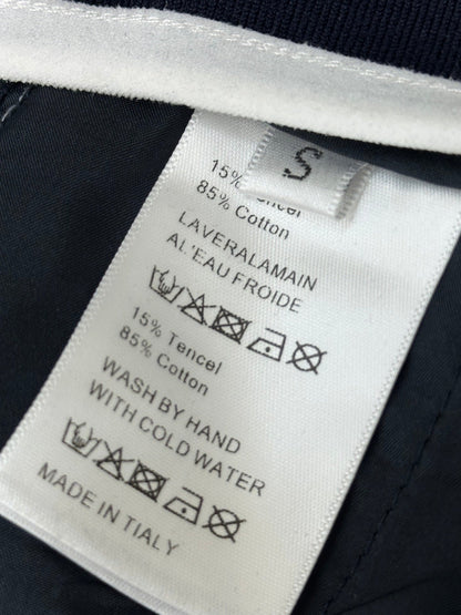 CC Drawstring Webbing Trousers Dark Navy Cotton Tencel 350184