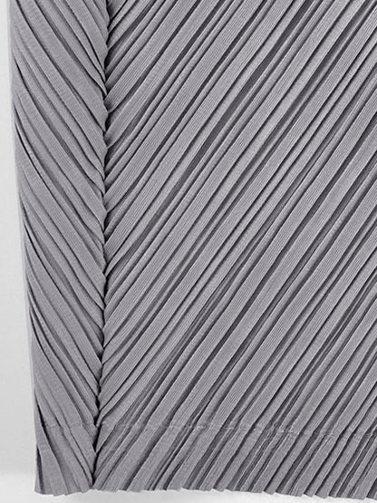 Wide Leg Loose Drawstring Pleated Tiered Casual Pants Bottoms