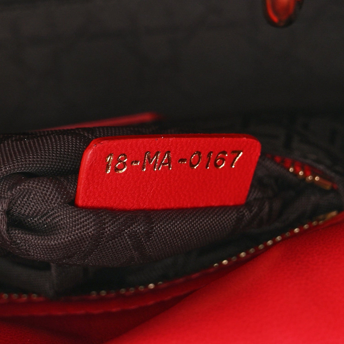 Lambskin Cannage Mini Lady Dior Red