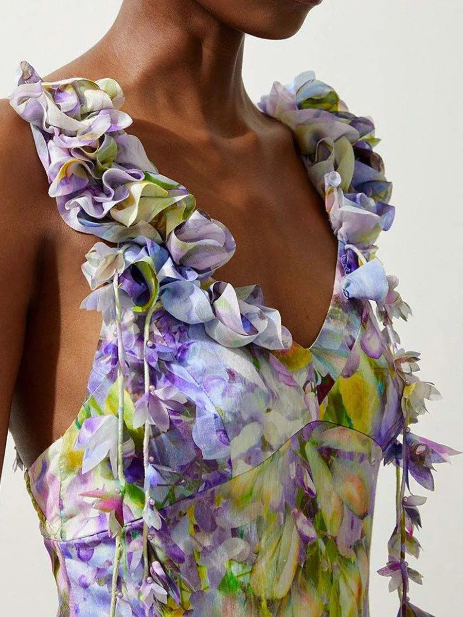 Talia Floral Tie-Up Swimsuit Set