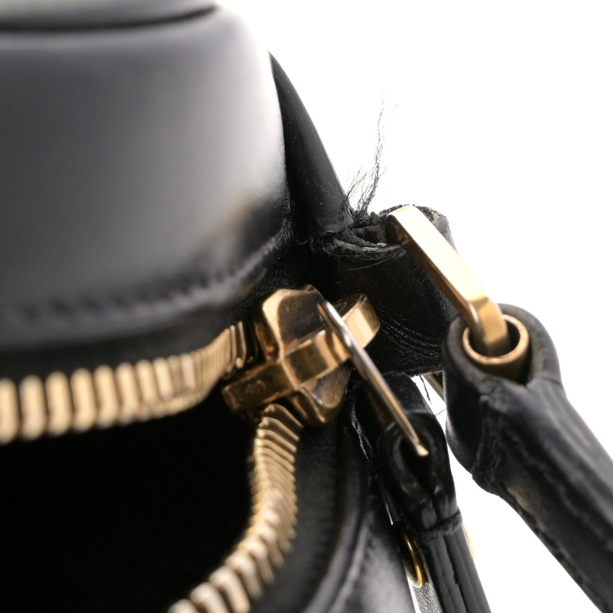 Calfskin Matelasse Monogram Lou Camera Bag Black