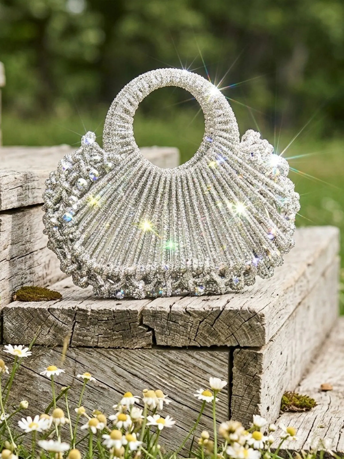 Paisley Rhinestone Handbag