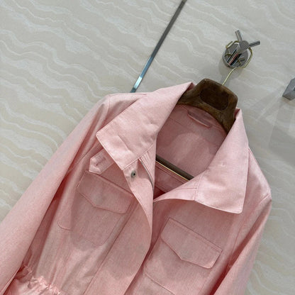 LP CLASSIC STAND-COLLAR LINEN JACKET 265162