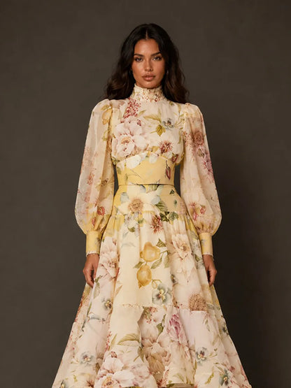 Sabrina Retro Oil Painting Style Print Two Piece Set
