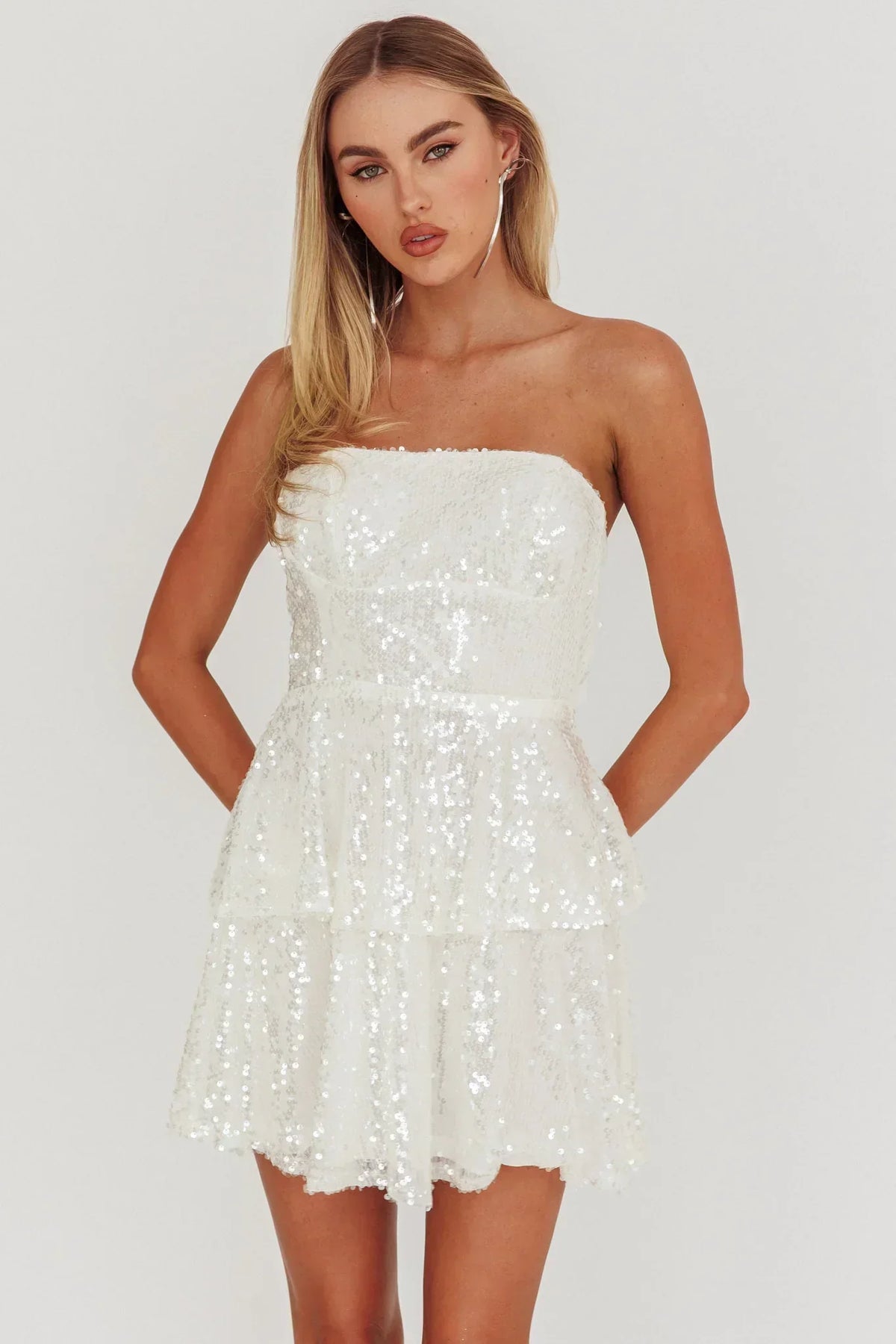 Midnight Spark Provence Bloom Sequin Dress