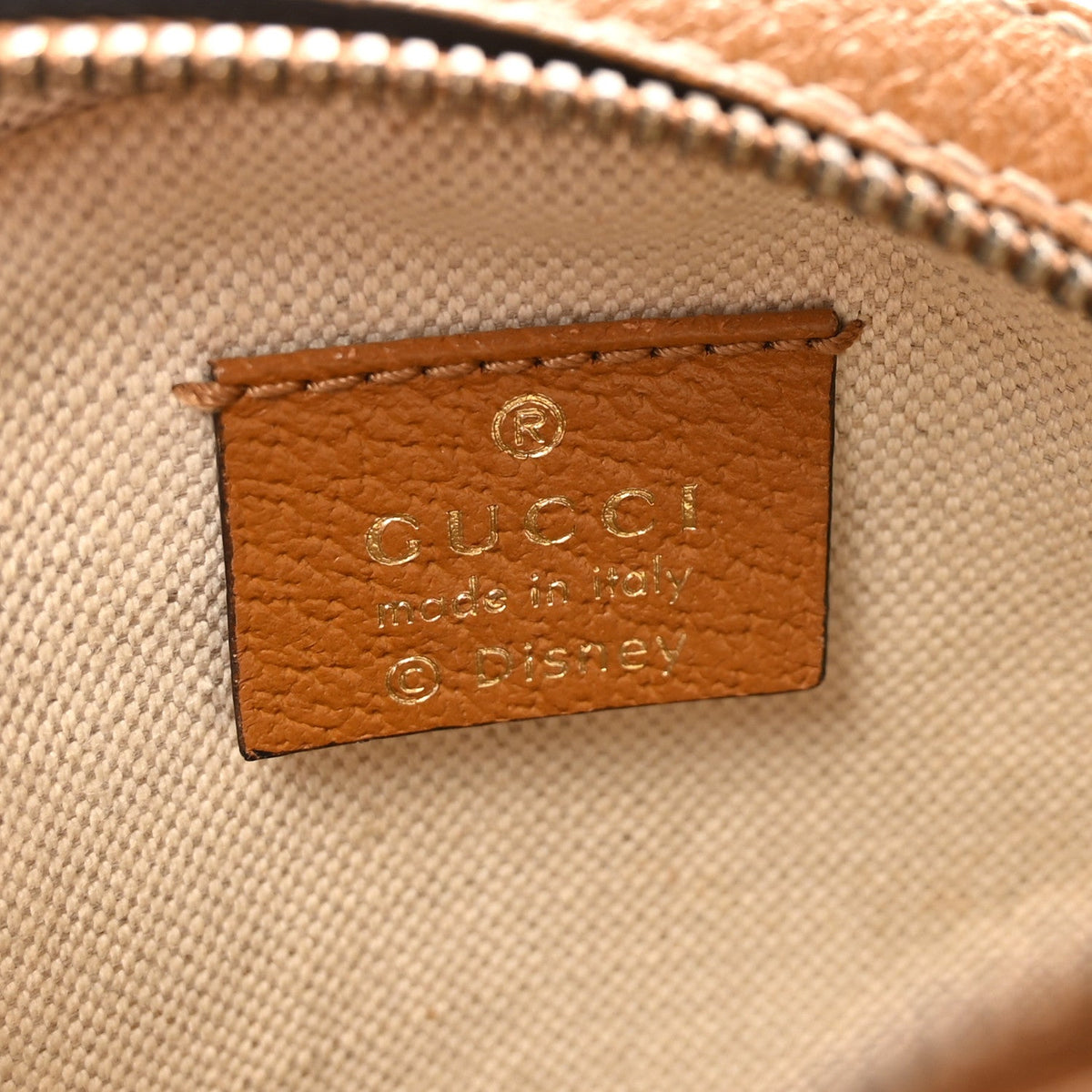 X DISNEY Mini Vintage GG Supreme Monogram Mickey Mouse Round Shoulder Bag Beige Vintage Sun Oil