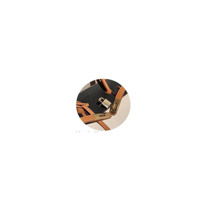 One Shoulder Lychee Pattern Birkin Bag