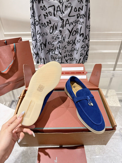 LP Summer Charms Walk Loafers Navy Blue Suede 565860