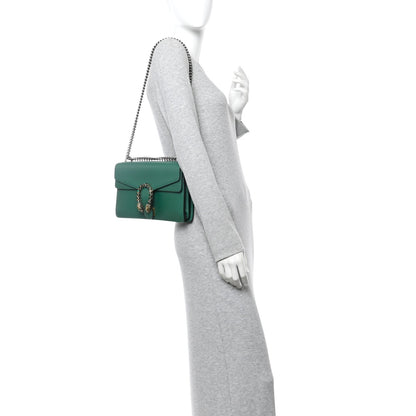 Pebbled Calfskin Small Dionysus Shoulder Bag Emerald