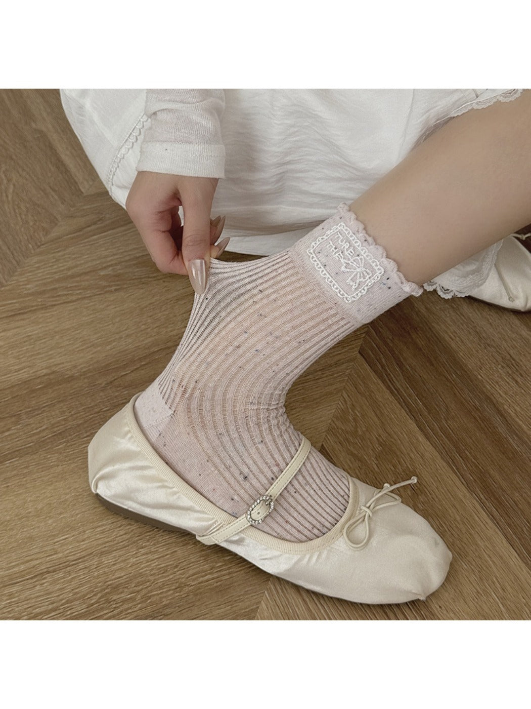 Rufia - Retro Simple Mid-Calf Socks - Sweet &amp; Vintage