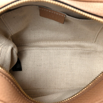 Pebbled Calfskin Small Soho Disco Bag Camelia