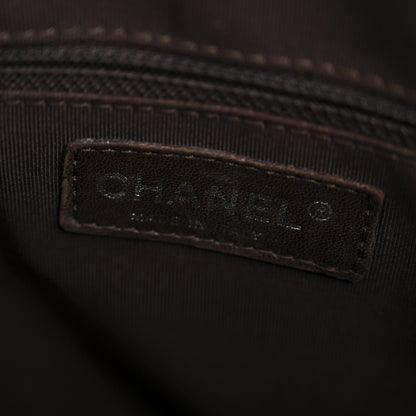 Calfskin Chevron CC All Day Long Boston Brown