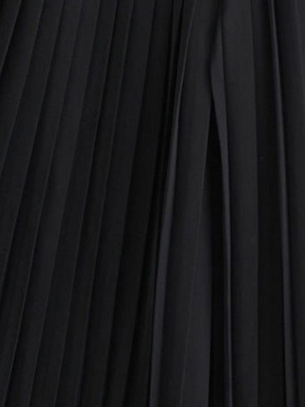 High Waisted Wide Leg Pleated Split-Joint Casual Pants Bottoms