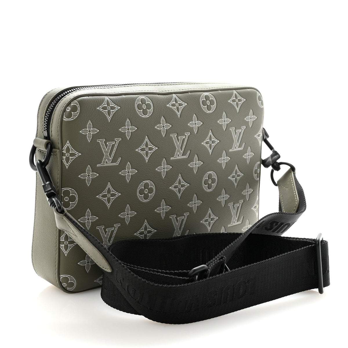 Monogram Shadow G65 Trio Messenger Olive Green