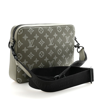 Monogram Shadow G65 Trio Messenger Olive Green