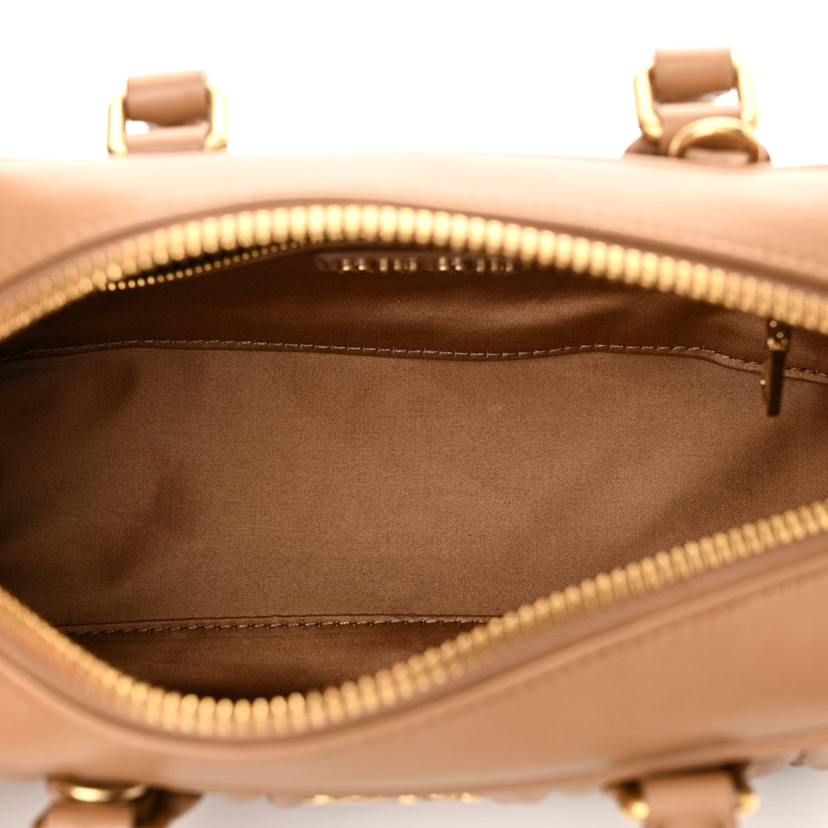 Nappa Matelasse Regular Arcadie Top Handle Bag Caramel