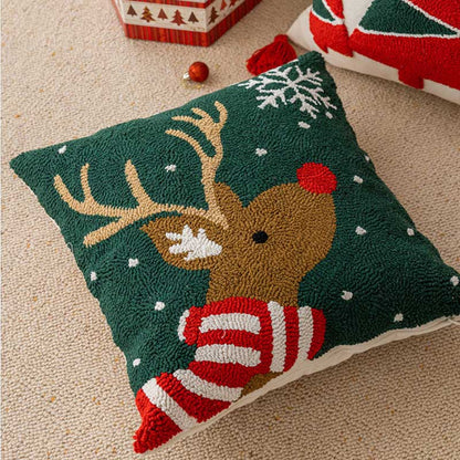 Square Christmas Holiday Decor Throw Pillow Covers
