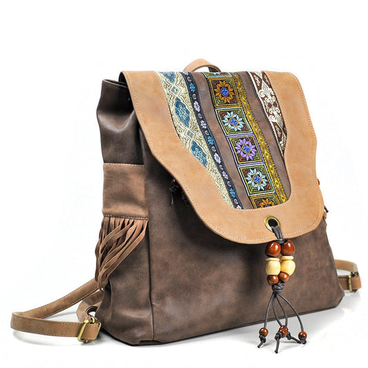 Ethnic Style Embroidered PU Bag