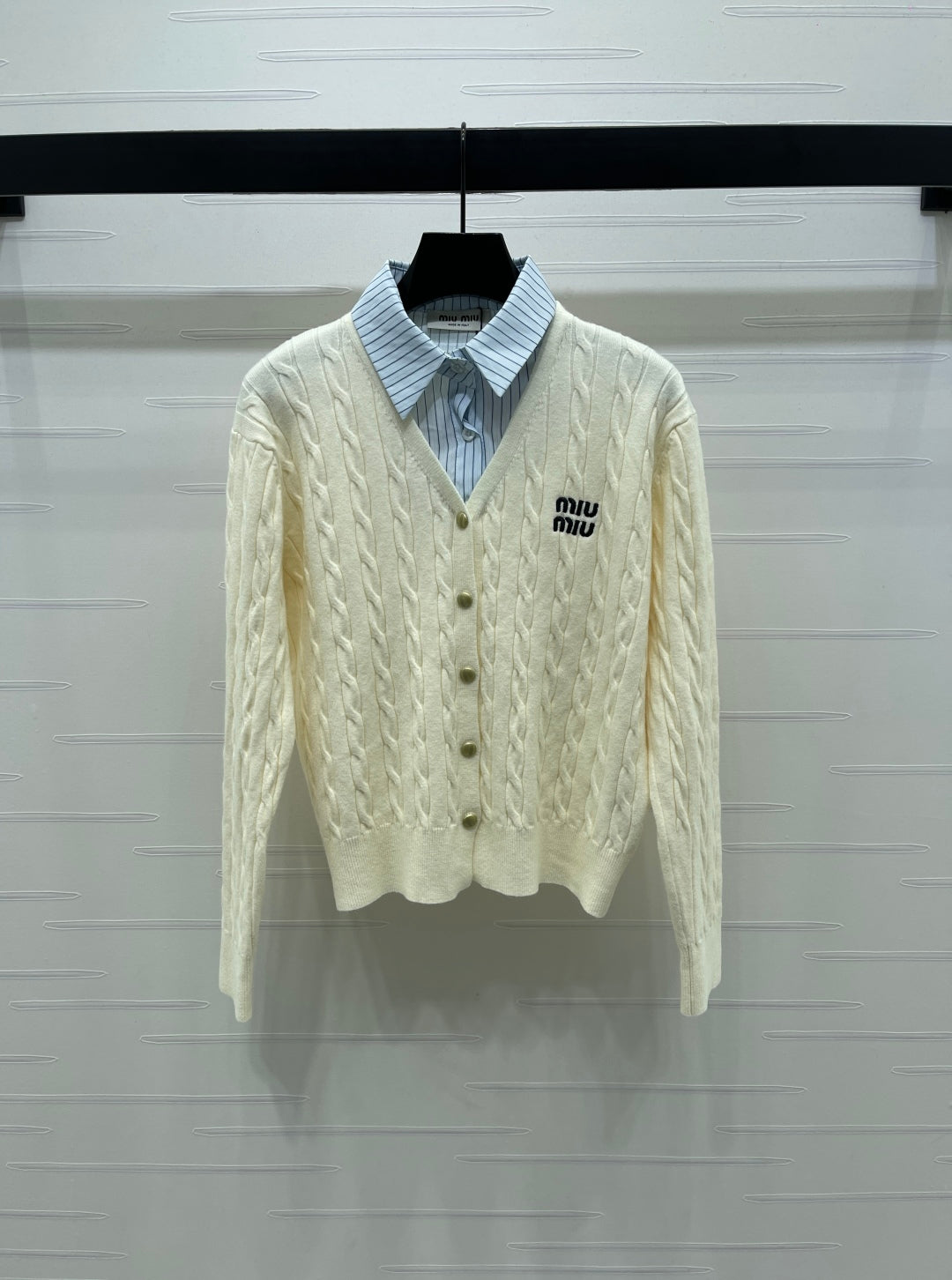 Miu Miu 25 Long Sleeve Knitted Sweater Wool 295626