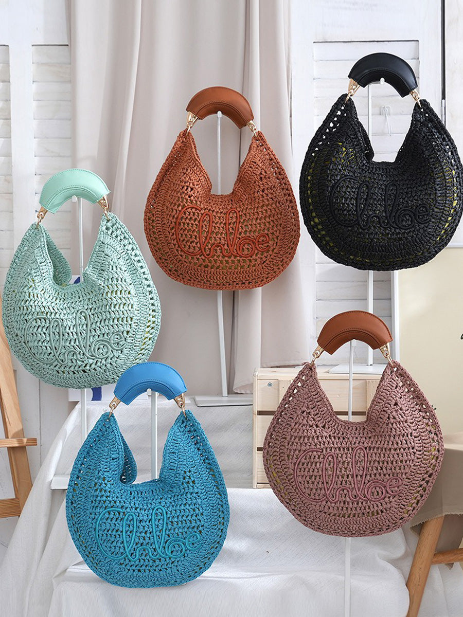 Alexa Hand-Woven Crescent Bag